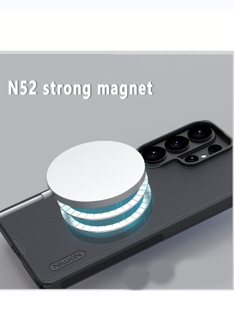 نيلكين لـ Samsung Galaxy S26 Ultra Case Magsafe غطاء مغناطيسي قوي مقاوم للخدش لـ Samsung Galaxy S26 Ultra يغطي ماتي مضاد للانزلاق متوافق شفاف مع إكسسوار Magsafe ، وسادة هوائية مقاومة للصدمات ، مكافحة بصمات الأصابع ، حماية ضد السقوط (أسود) - Image 2